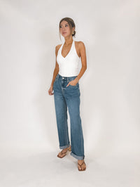 Pistola Donny Rolled Hem Boyfriend Jean