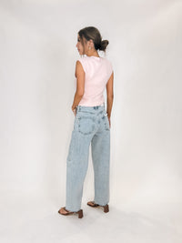 Pistola Tate Crop H/R Bowed Leg