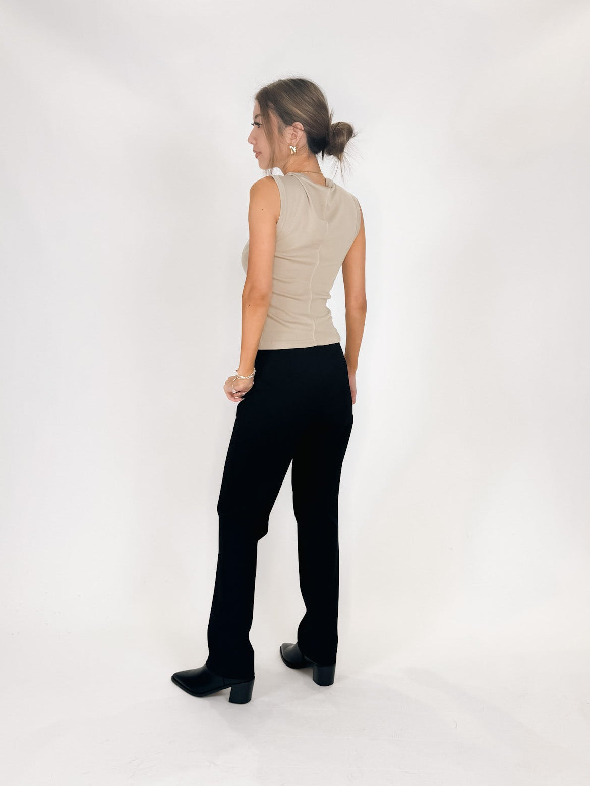 Enza Costa Supima Cotton Sleeveless V Neck Tee