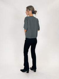 Milio Milano V-Neck 3/4 Sleeve Knit Top