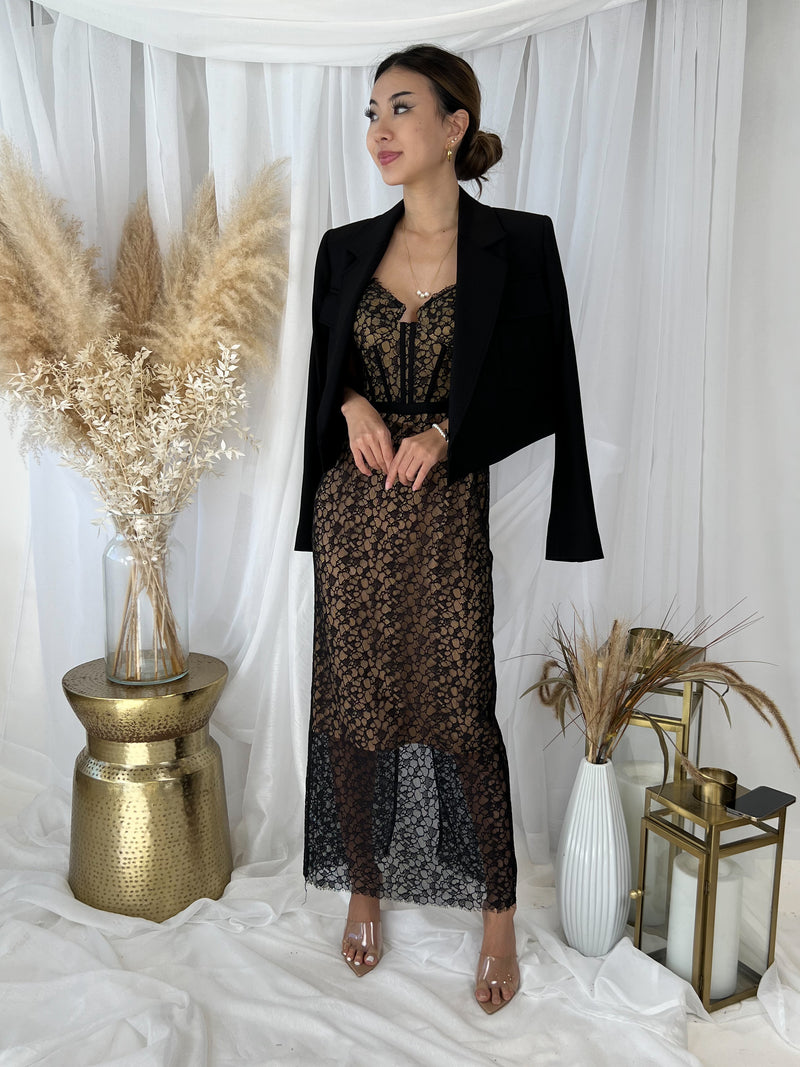 Jonathan Simkhai Ruth Lace Bustier Midi Dress Jonathan Simkhai Ruth Lace Bustier Midi Dress
