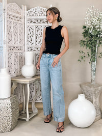 Pistola Kacey Mid Rise Cuffed Boyfriend Jean