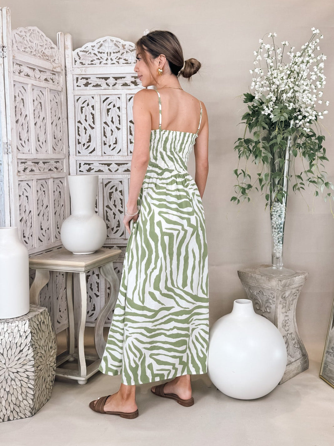 Pistola Bianca Smocked Bodice Dress