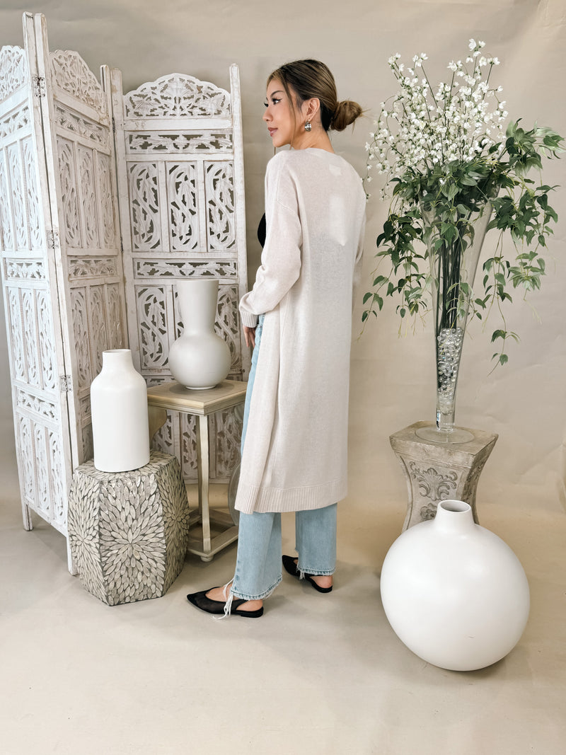 W. Cashmere Mario Open Cardigan