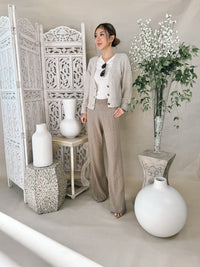 W. Cashmere Laurie Wie-Leg Sweatpants