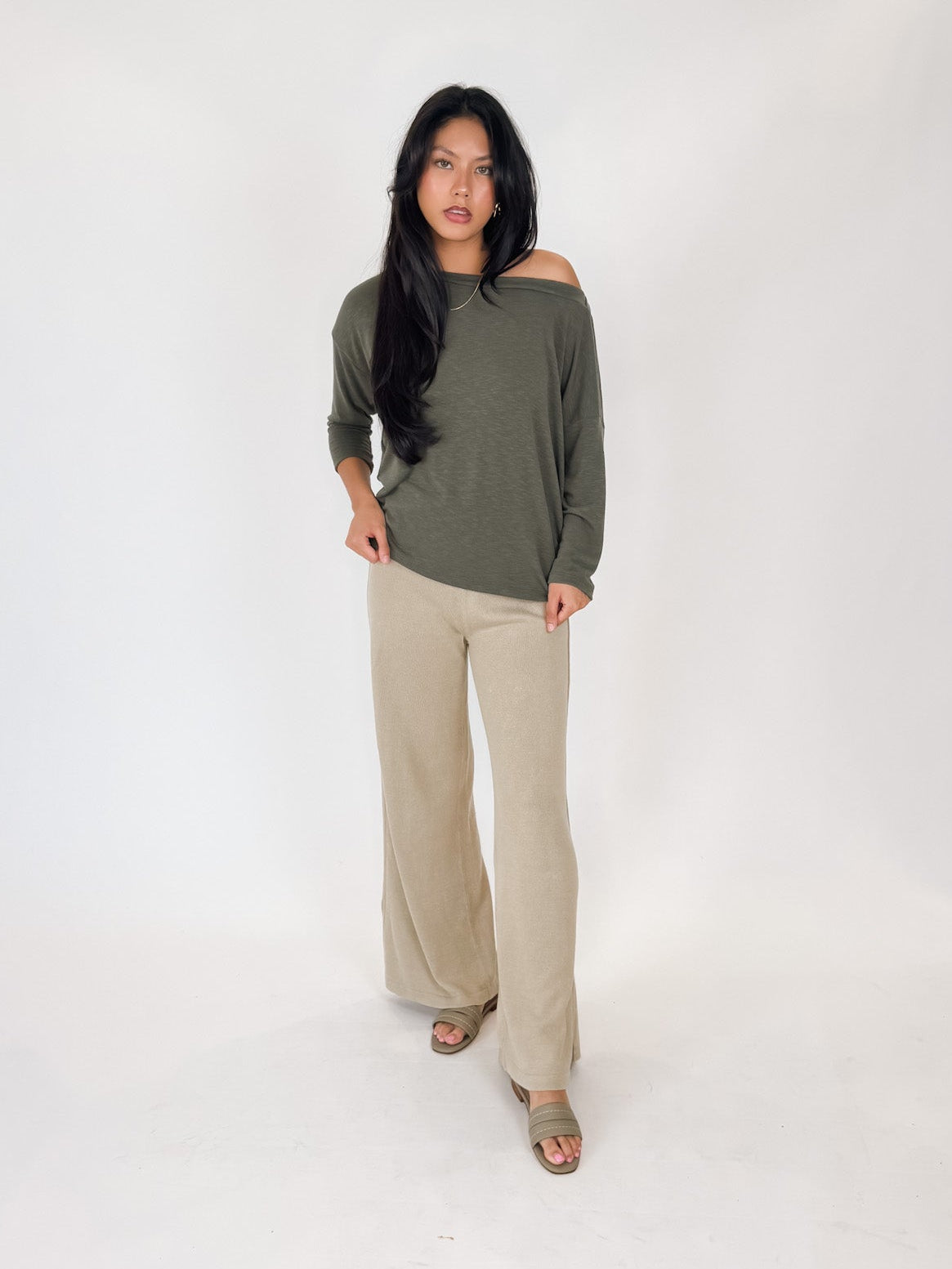 Michael Stars Clara 3/4 Sleeve Off Shoulder Top