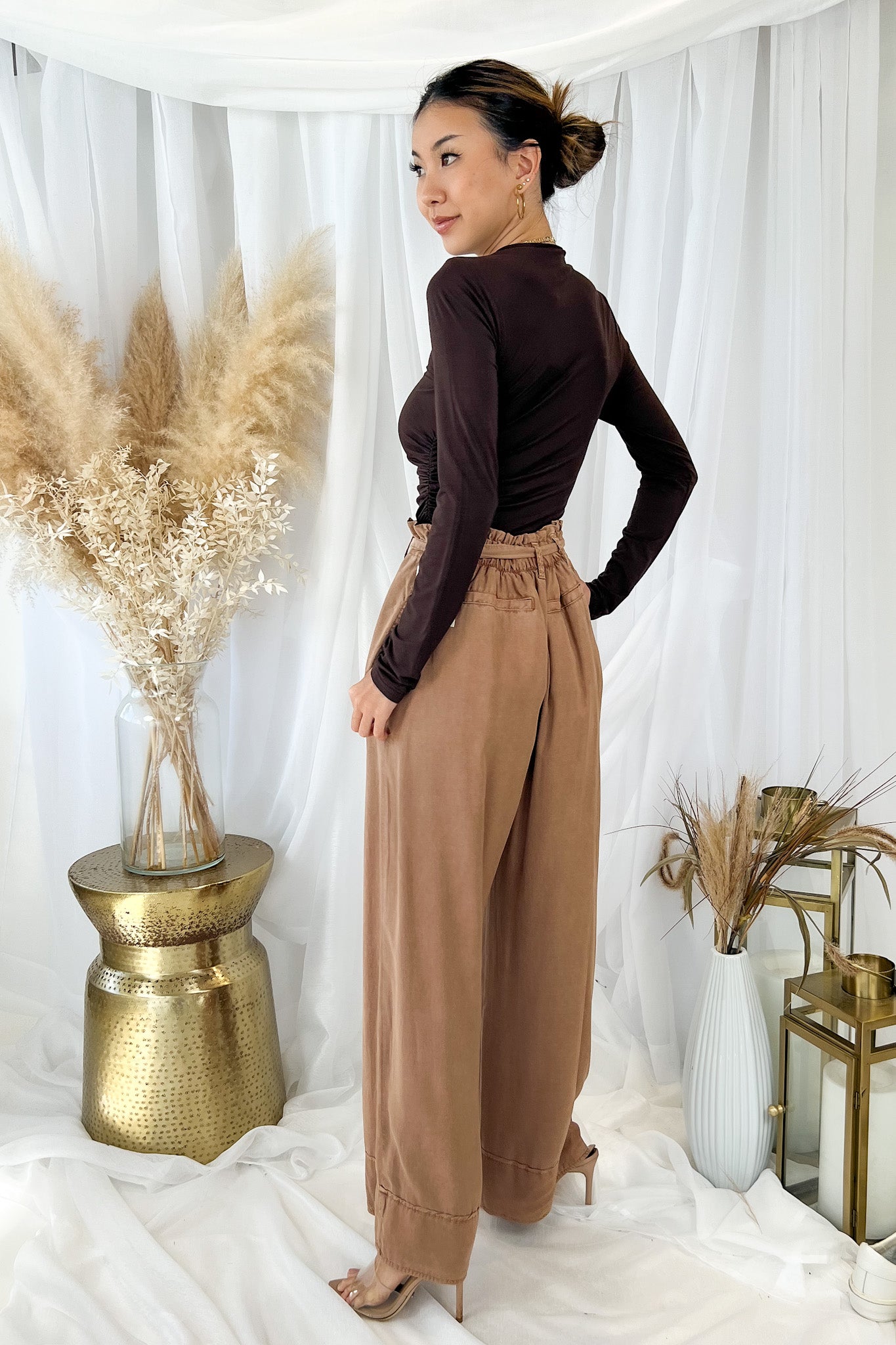 Bella Dahl Paperbag Waist Wide Leg Pant