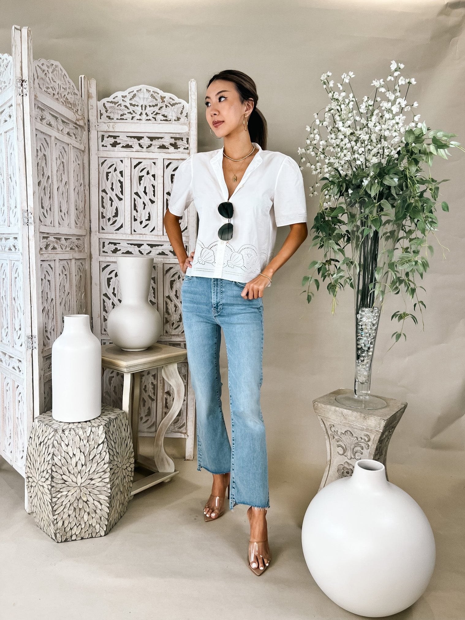 Frame Le Crop Mini Boot Step Fray – Mikinola