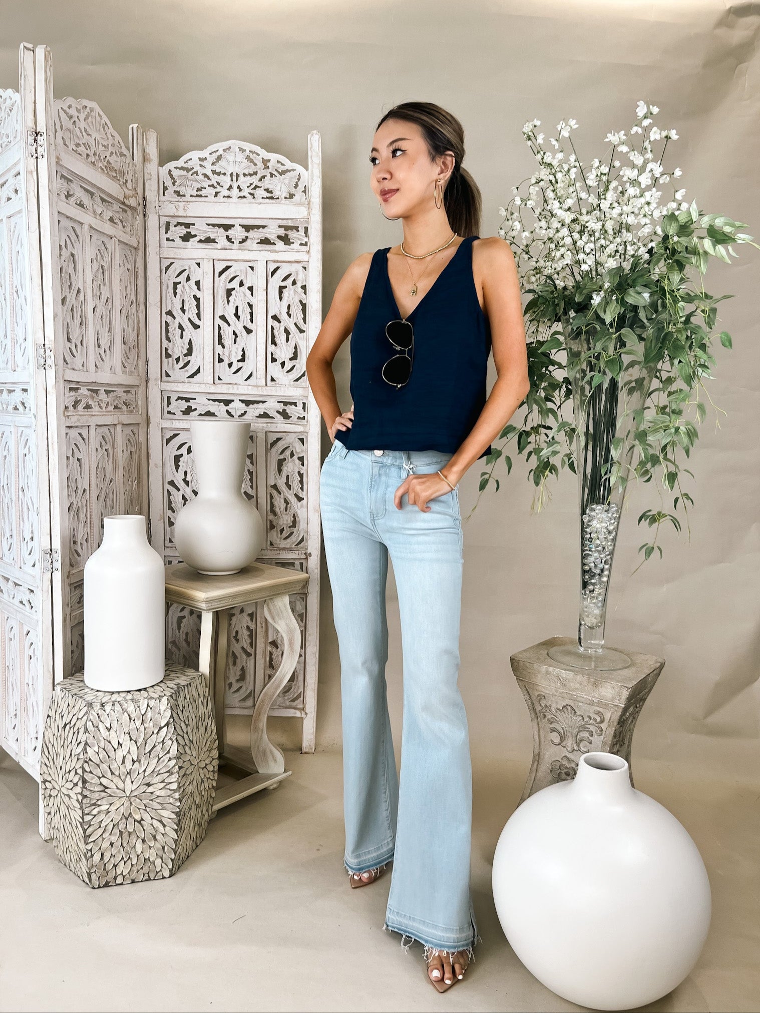 Frame Le Easy Flare Release Fray Slit – Mikinola