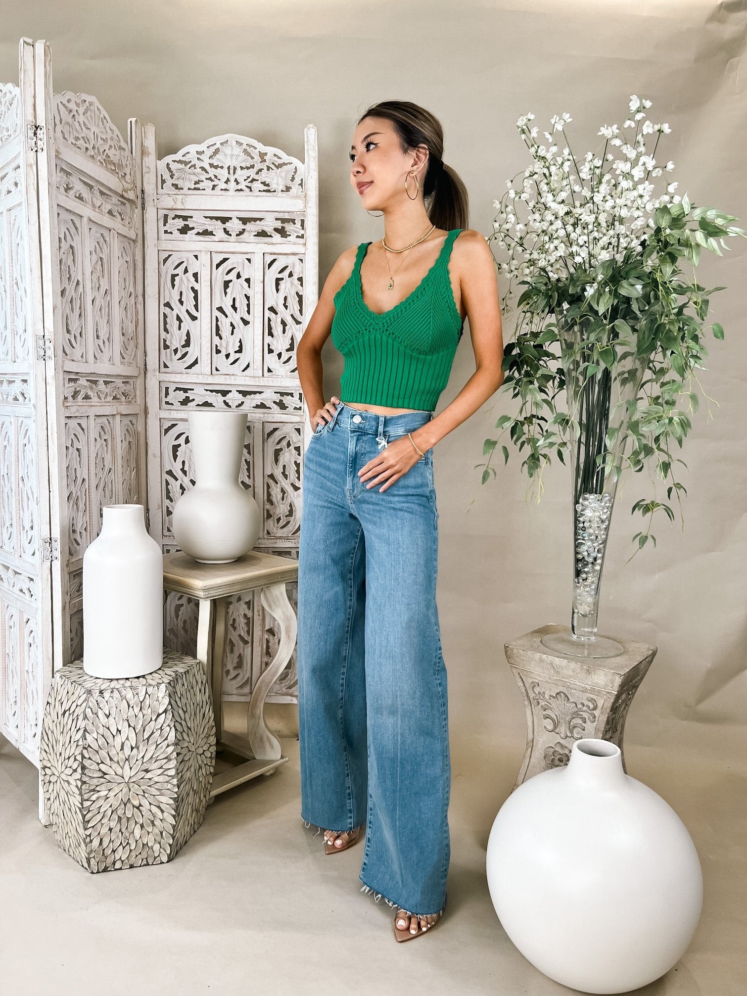 Frame Le Slim Palazzo Raw Fray – Mikinola