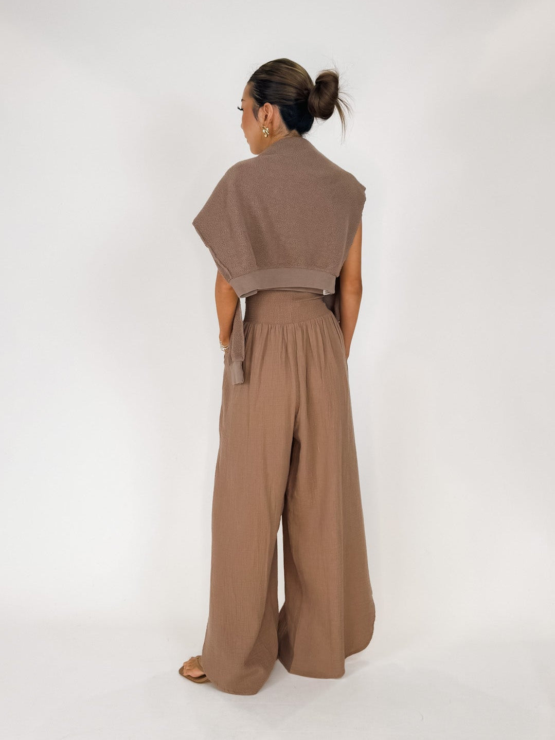 Elan Strapless Smocked Jumpsuit