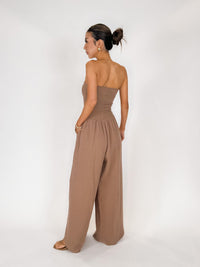 Elan Strapless Smocked Jumpsuit