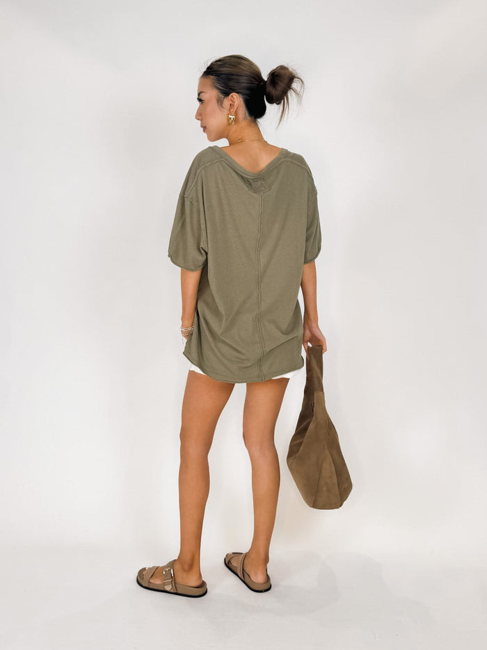 Free People Nina V-Neck Tee