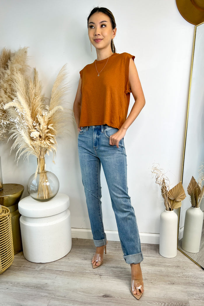 Monrow Linen Muscle Tank