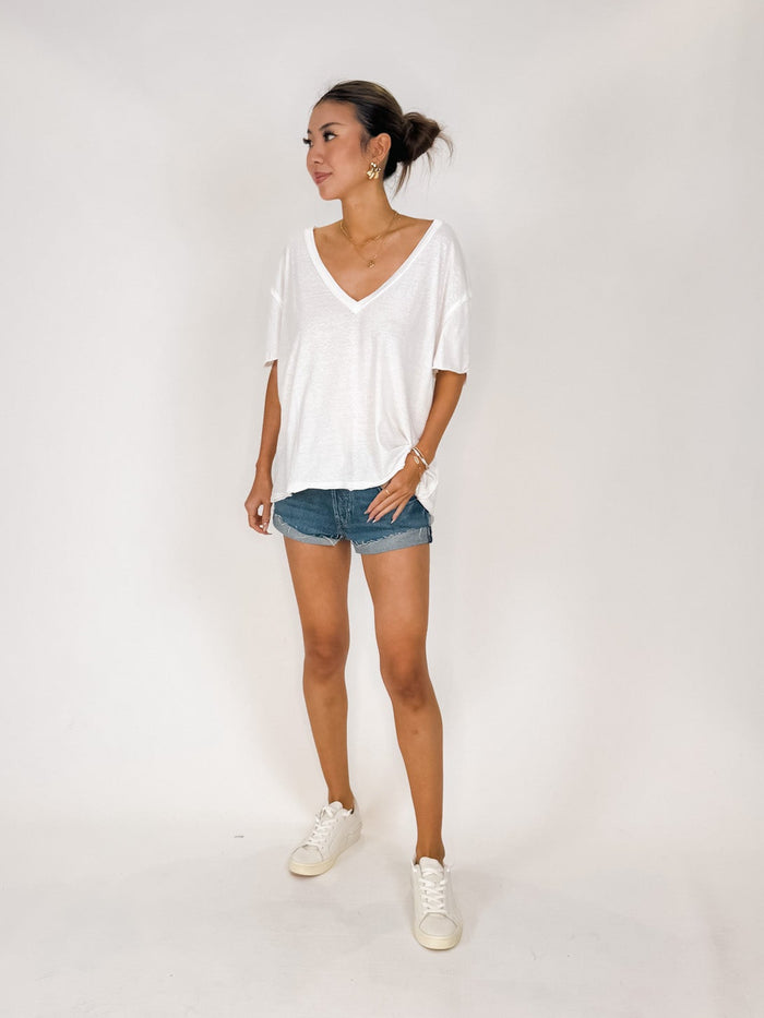 Free People Nina V-Neck Tee