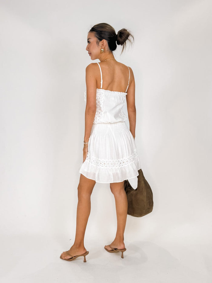 Elan Smocked Spaghetti Strap Dress