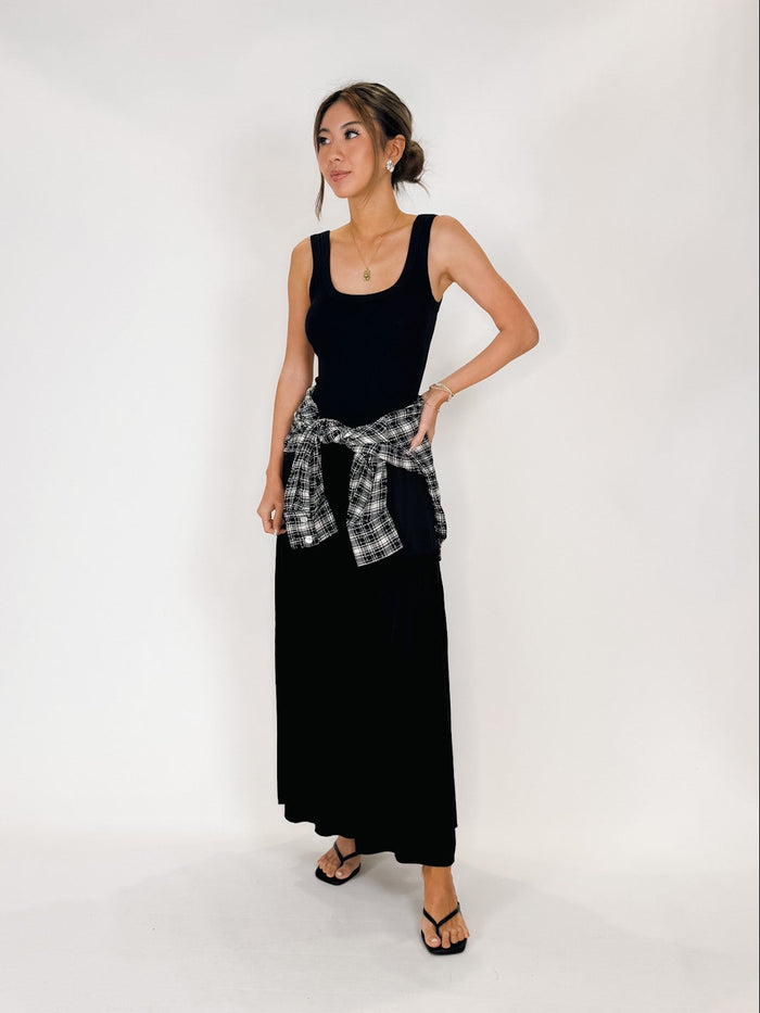 Bella Dahl Dropped Waist Ruffle Maxi Skirt