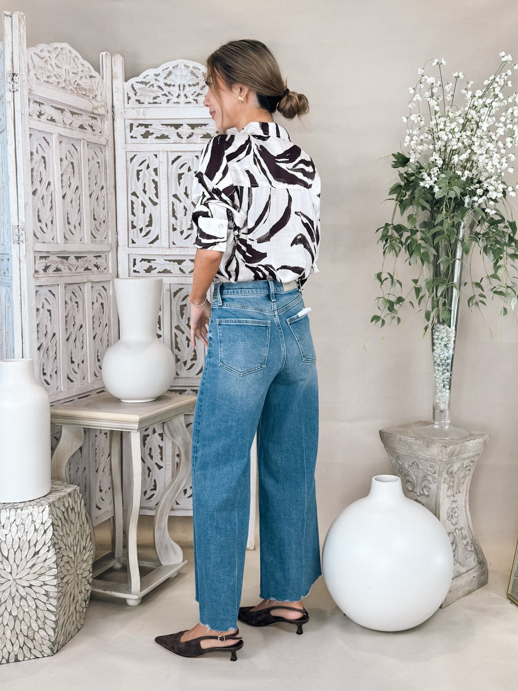 Bella Dahl Contrast Oversize Button Down