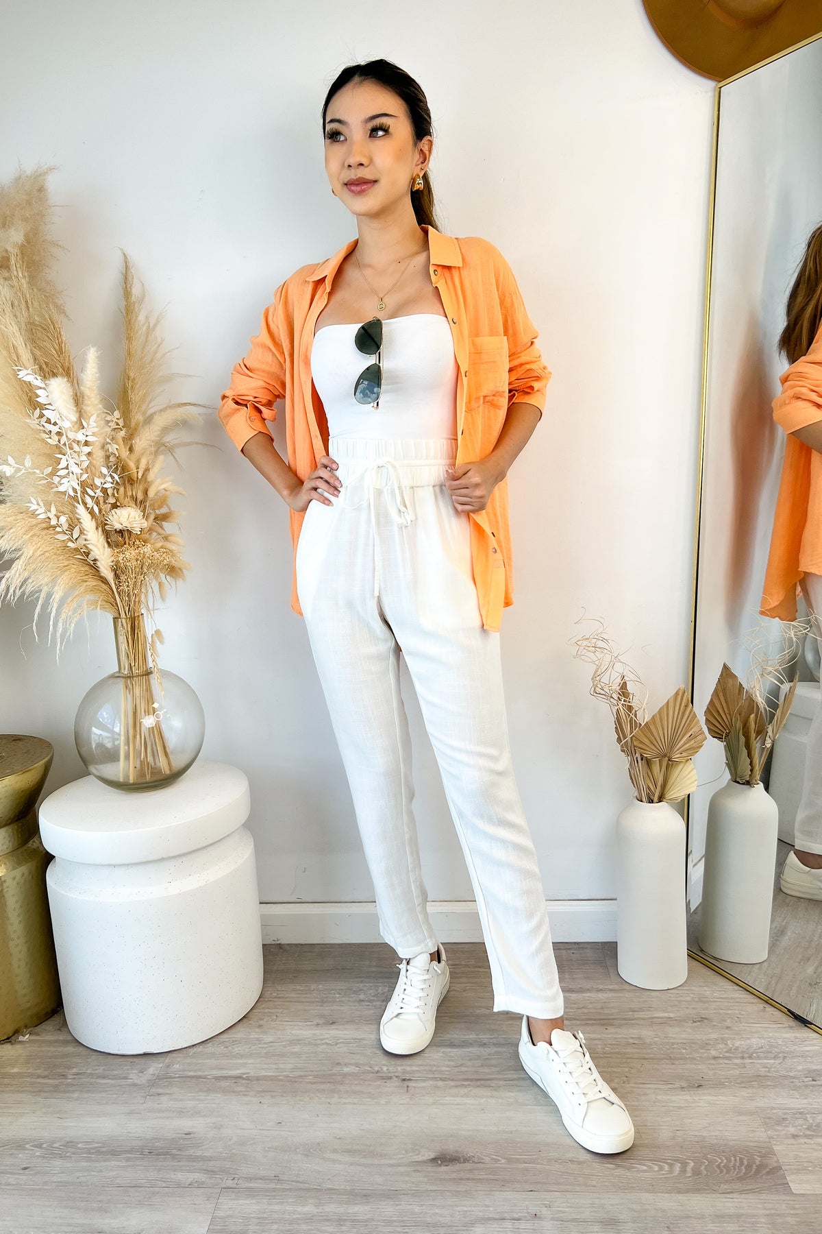 Indah Feliz Solid Elastic Pant