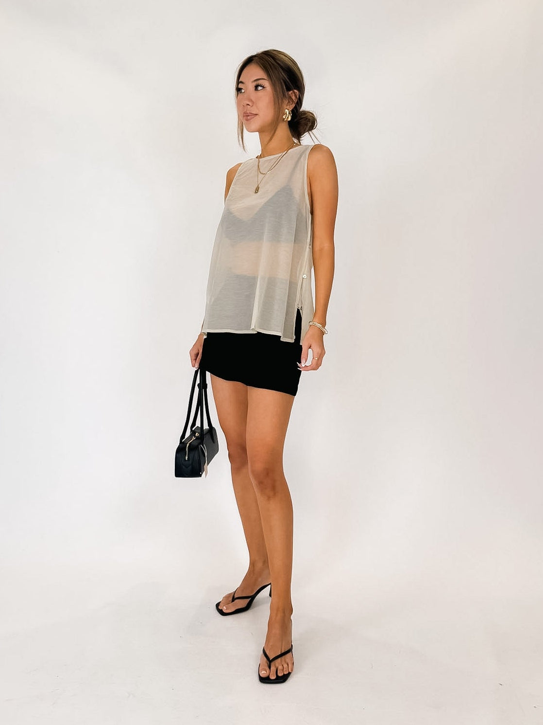 a. ren Camille Sheer Top