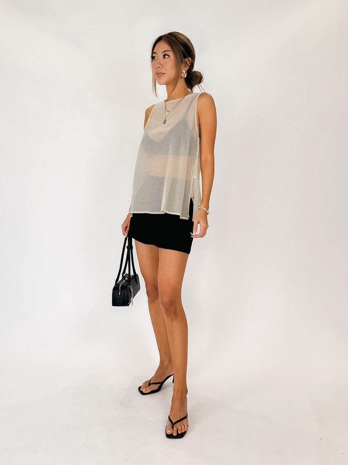 a. ren Camille Sheer Top