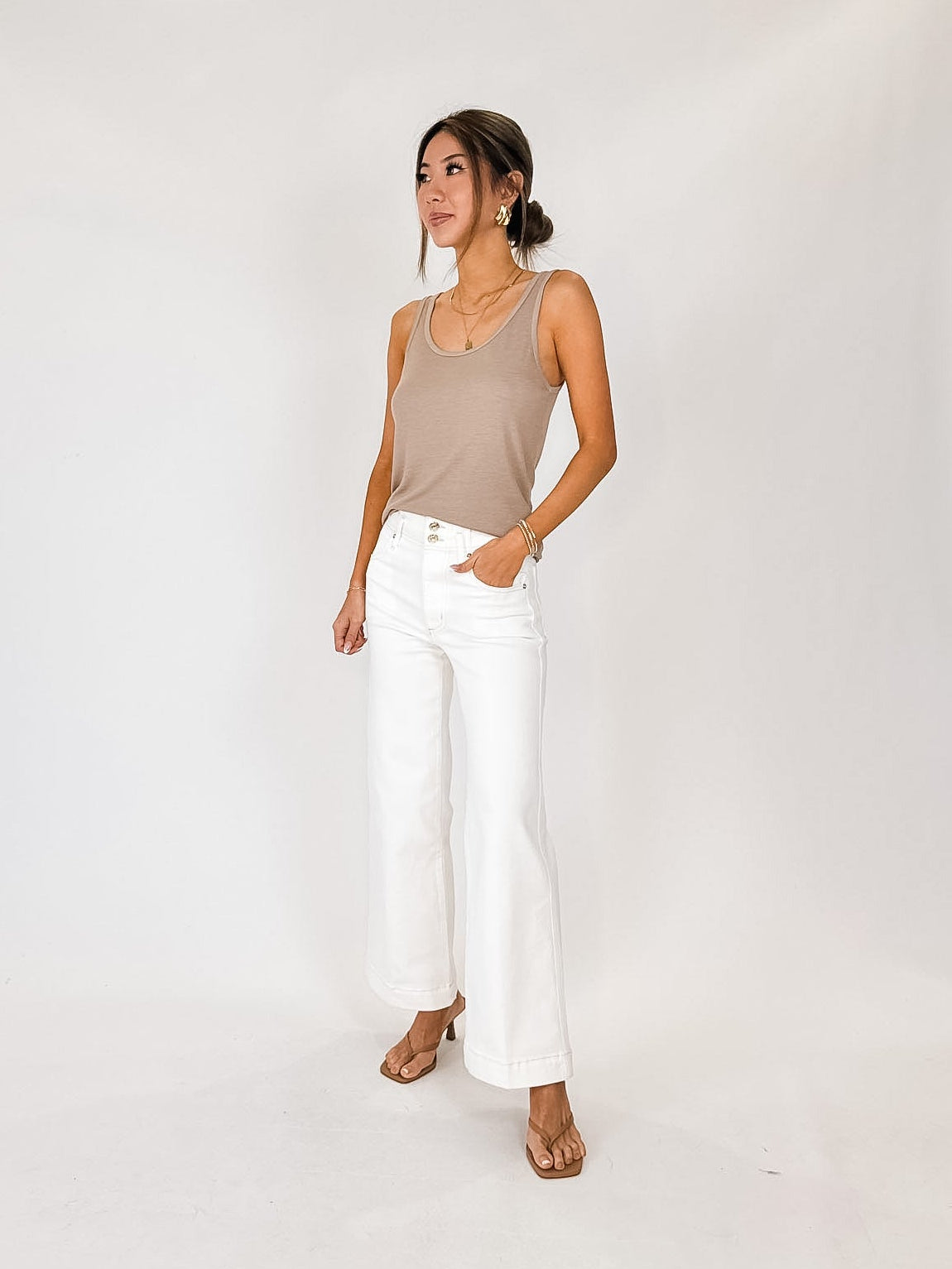 Frame The Seamed Wide Trouser Crop