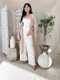 Milio Milano Italian Knit Drop Shoulder Open Long Cardigan