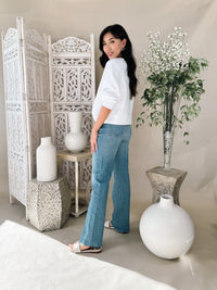 Frame Le Slim Palazzo Raw Fray