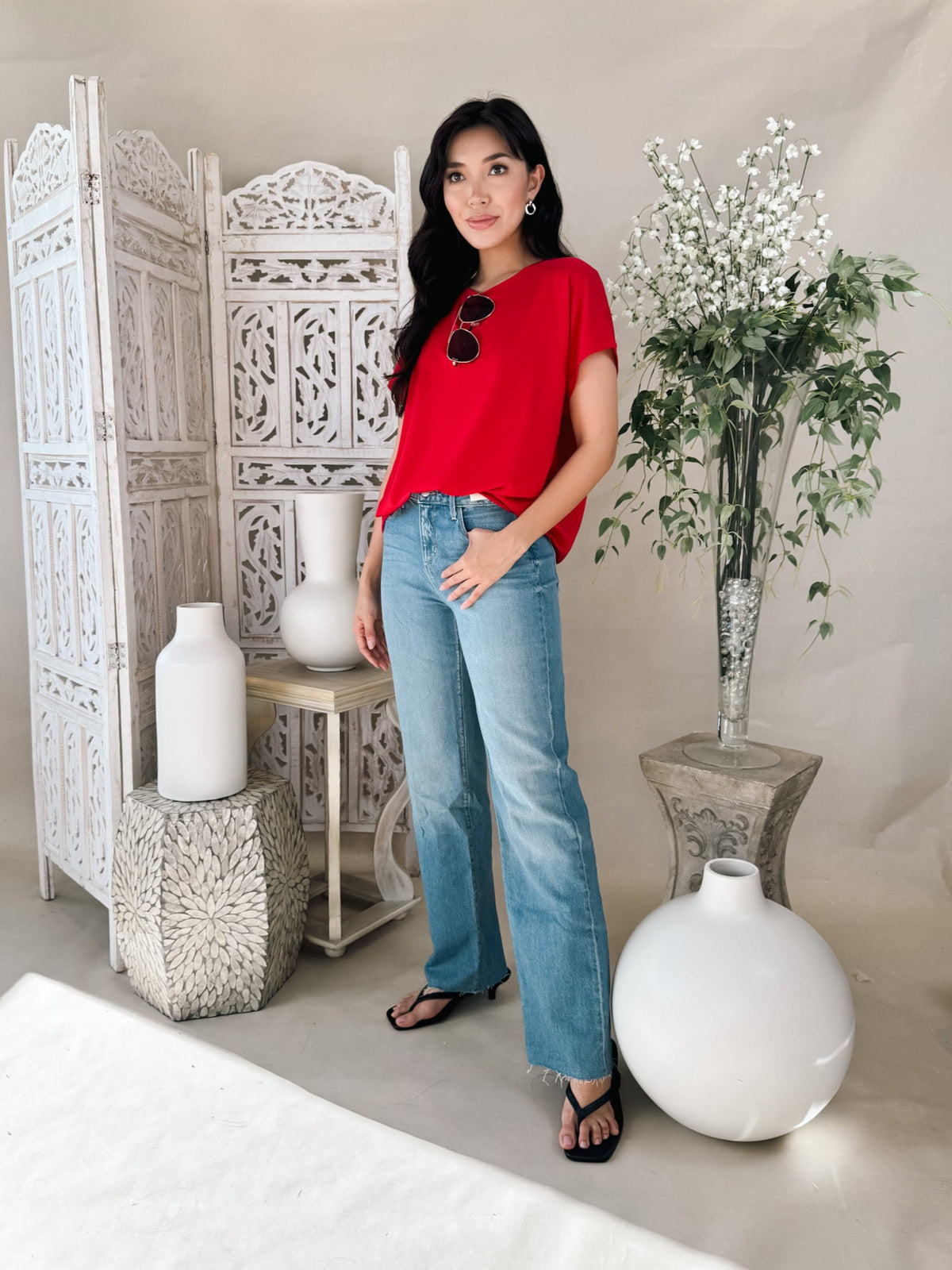 Frame Le Slim Palazzo Raw Fray