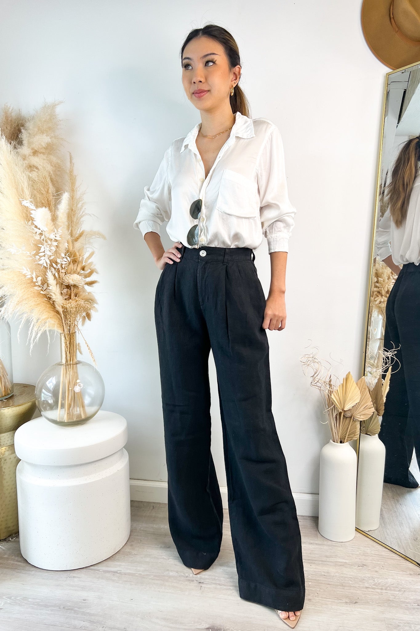 Bella Dahl Pleated Wide Leg Trouser