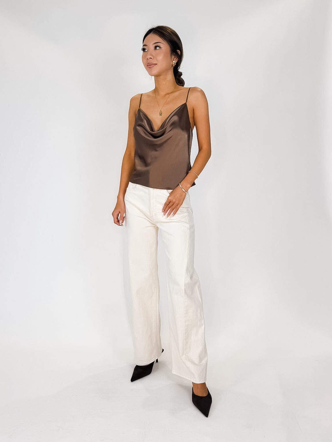 L'Agence Calista Cowl Neck Cami