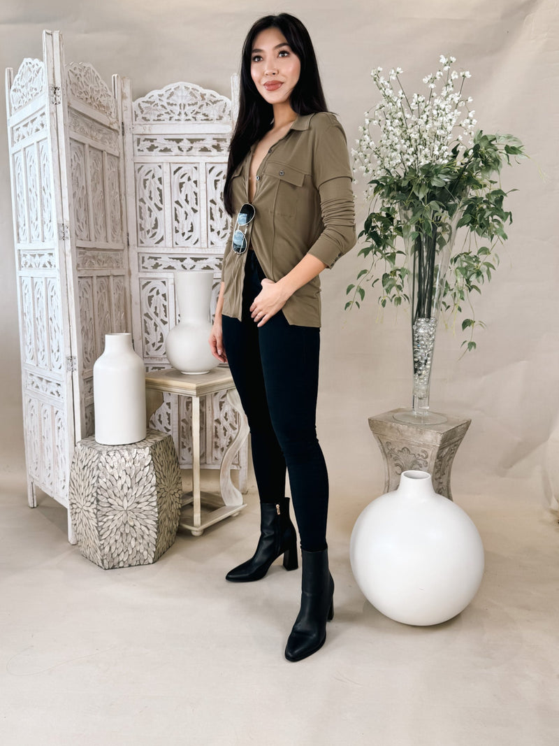 Frame Jersey Button Up Shirt
