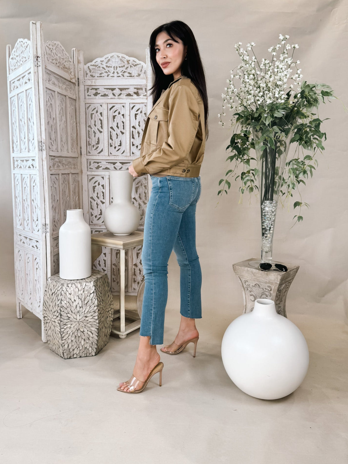 Frame Le High Straight Corkscrew Jean