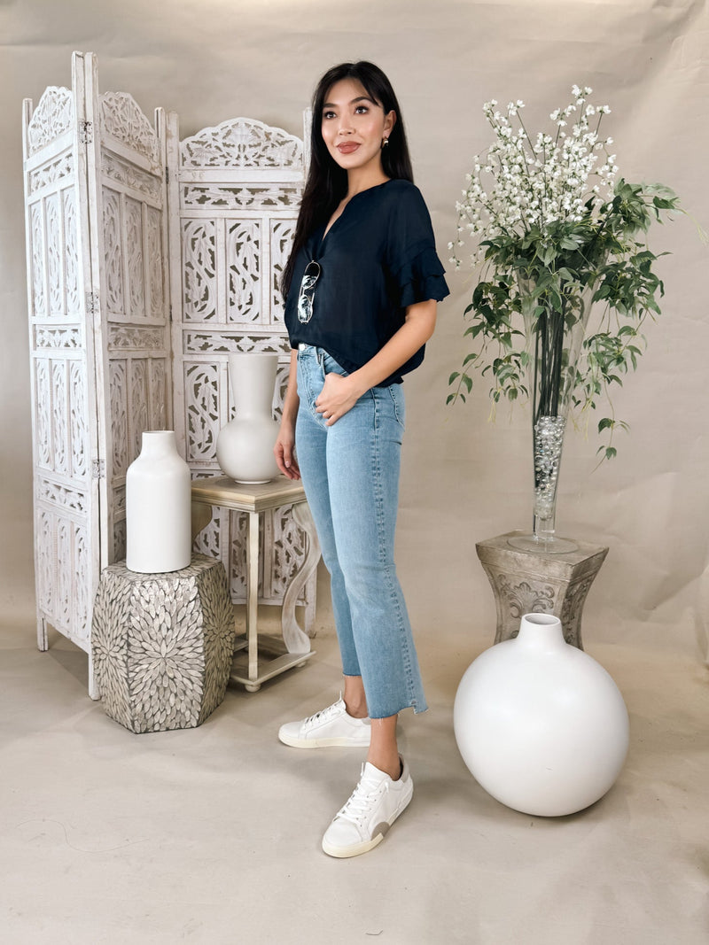 Frame Le Crop Mini Boot Step Fray