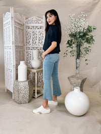 Frame Le Crop Mini Boot Step Fray