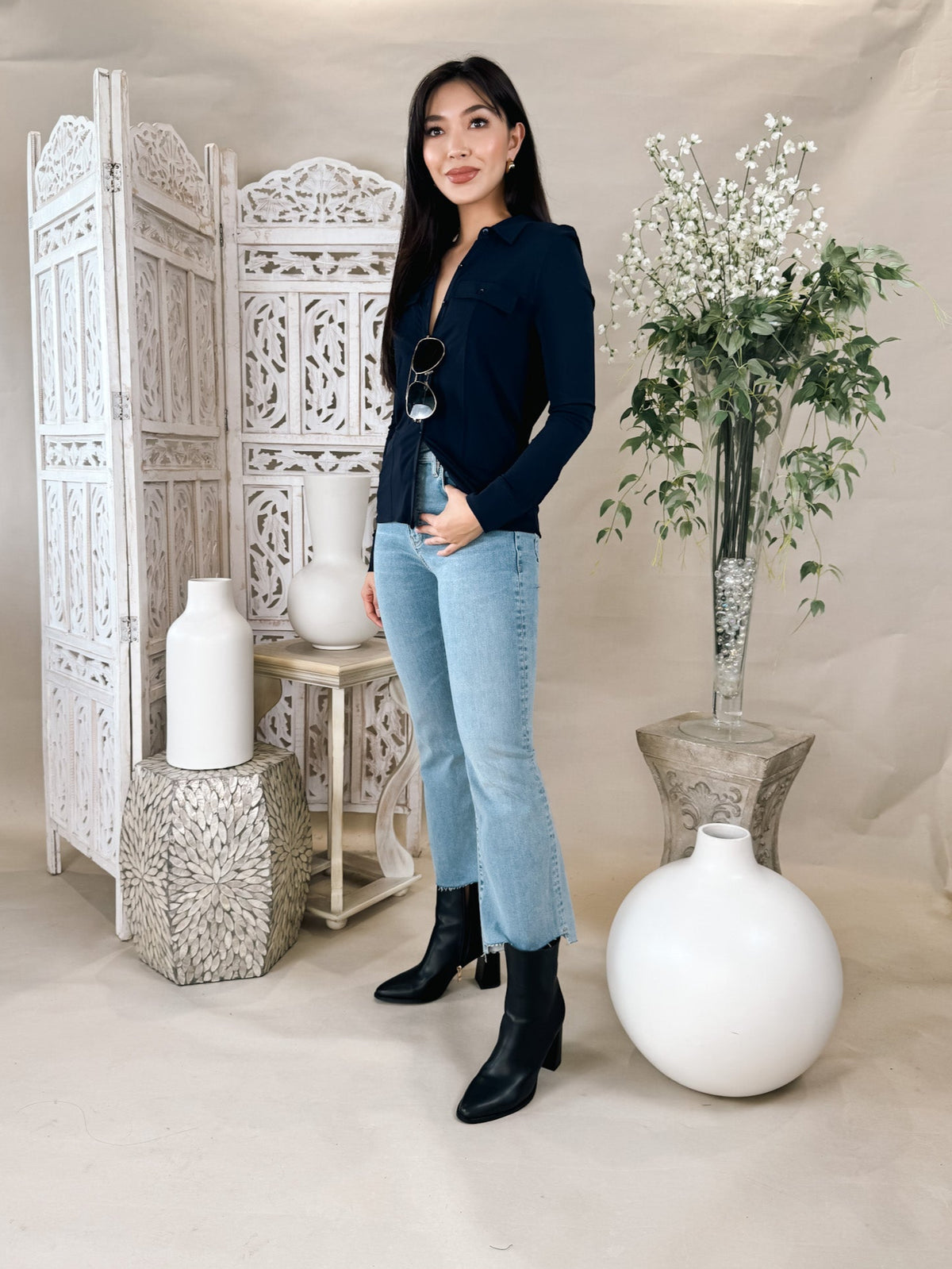 Frame Le Crop Mini Boot Step Fray