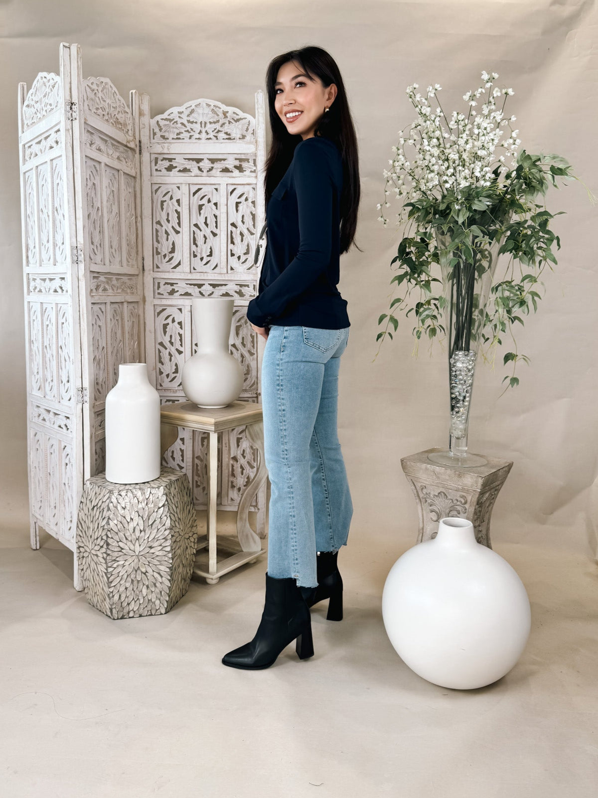 Frame Le Crop Mini Boot Step Fray