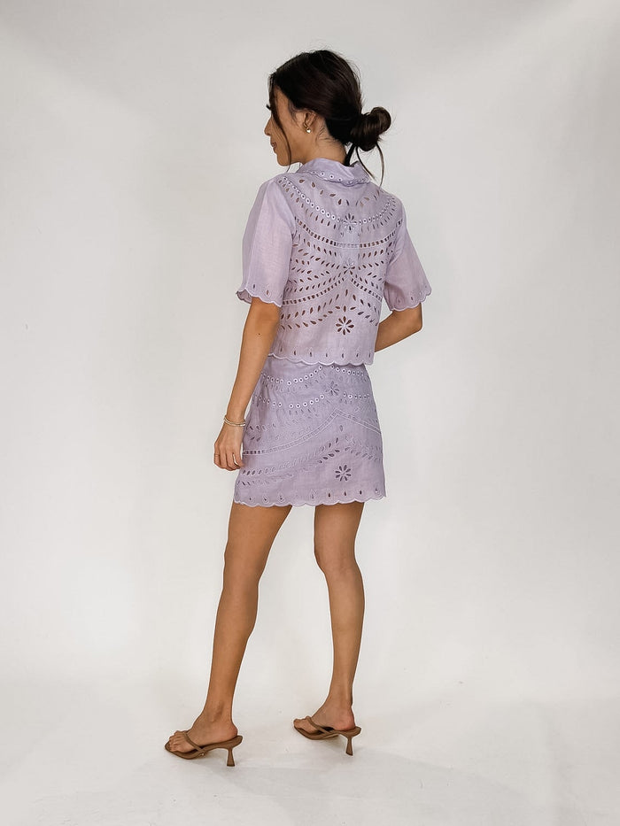 Karina Grimaldi Elin Embroidered Top