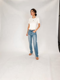 Pistola Aleks High Rise Straight Long Jean