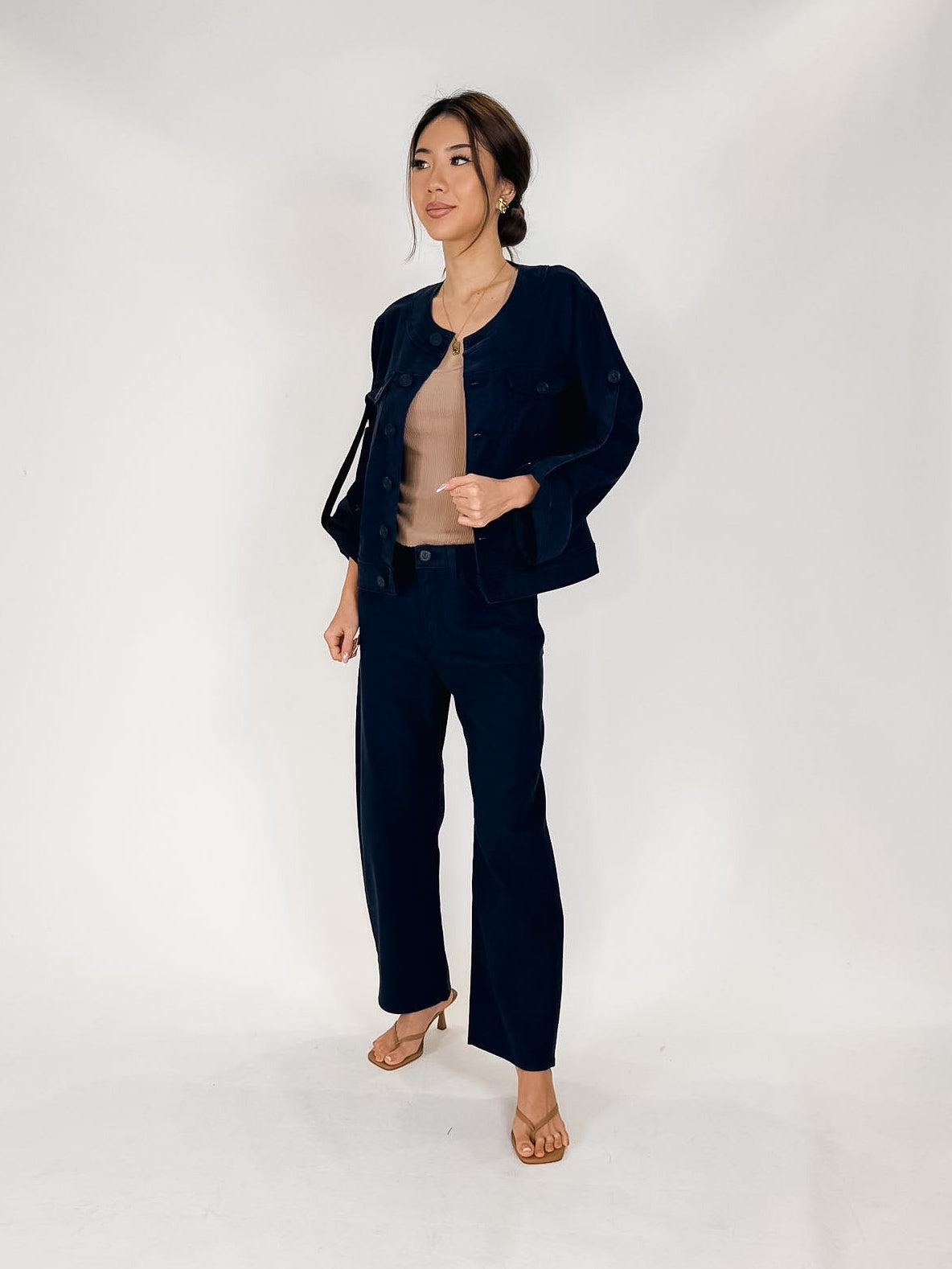 L'Agence Anouk Collarless Jacket