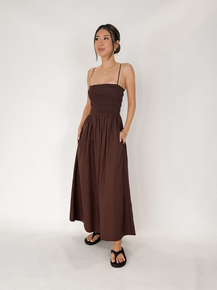 Pistola Bianca Shirred Bodice Dress