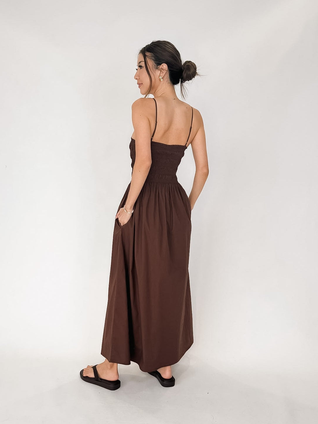 Pistola Bianca Shirred Bodice Dress