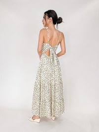 Dress To Dotted Leaf Maxi Dress