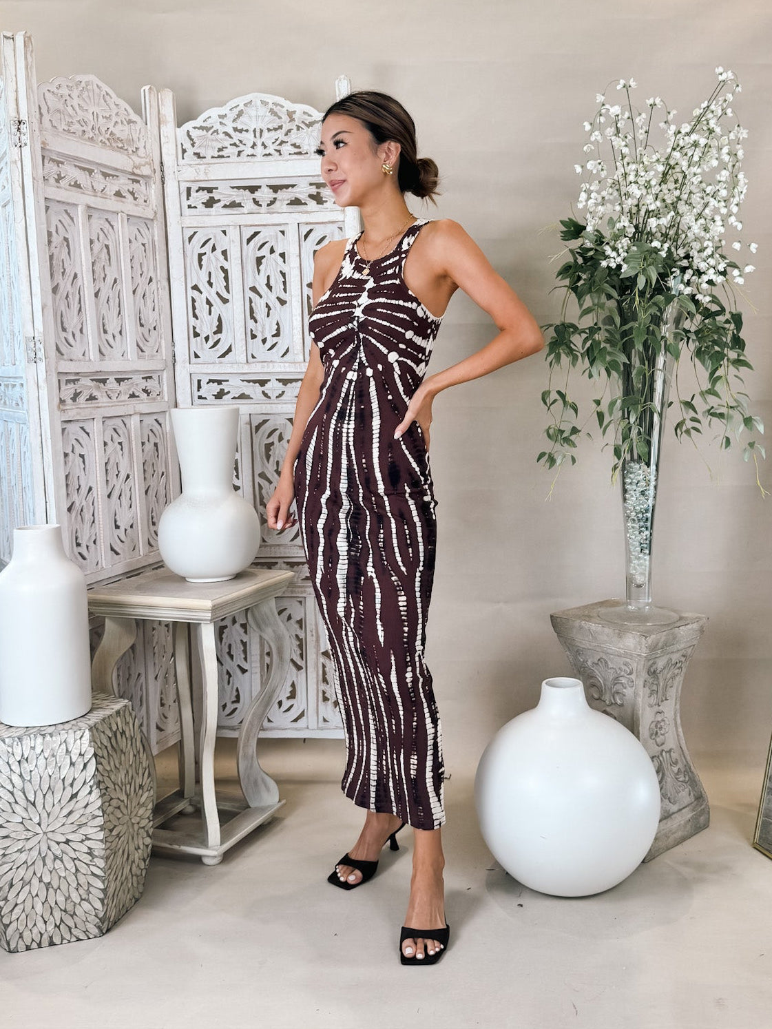 yfb maxi dress YFB Young Fabulous Broke Febe Dark Gold One Shoulder Satin Maxi Dress XS