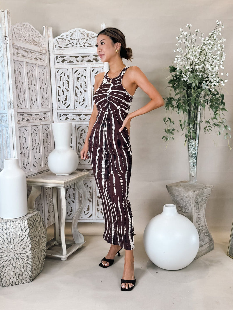 knee length dresses for ladies Women's Edola Maxi Skirt in Teal Brushed Ombre by Yfb main image 0
