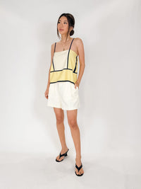 perfectwhitetee Mei Twill Double Pleated Short