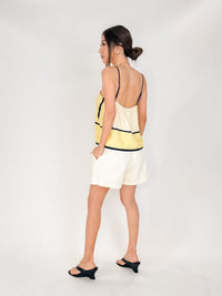 perfectwhitetee Mei Twill Double Pleated Short