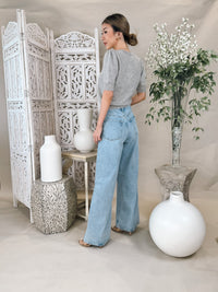 Frame Pointelle Puff Sleeve Sweater
