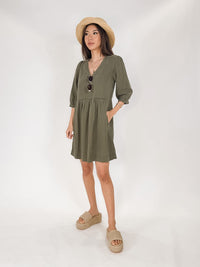 Michael Stars Brielle 3/4 Sleeve Mini Dress