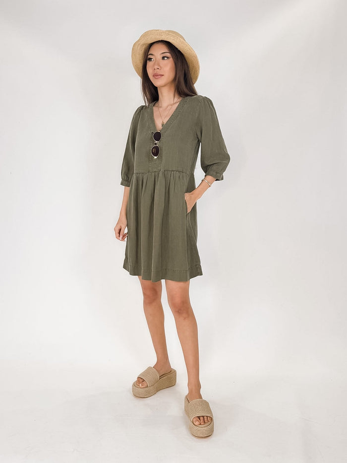 Michael Stars Brielle 3/4 Sleeve Mini Dress